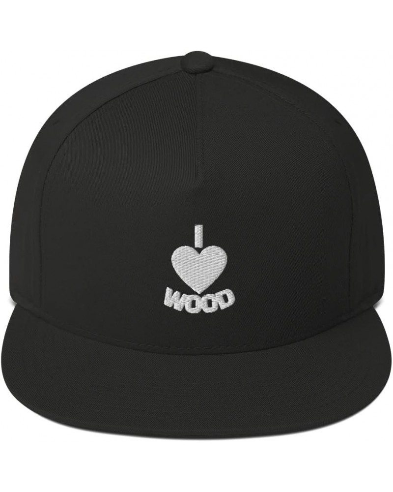 I Love Firewood Lumberjack Real Heart Halloween Snapback Black $21.49 Baseball Caps