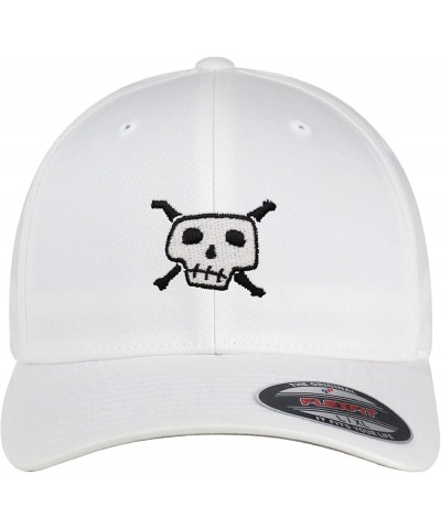 Flexfit Pirate Skull Embroidered Baseball Cap Cute White $17.99 Baseball Caps