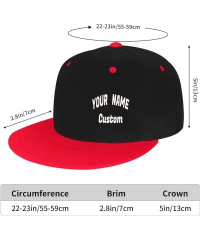 Customized Hat Your Design Here,Personalized Hat,Custom Caps Design Your Own Classic Mens Womens Trucker Hat Red-1 $8.58 Base...