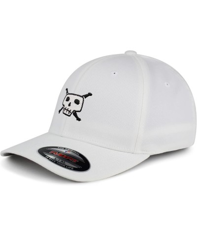 Flexfit Pirate Skull Embroidered Baseball Cap Cute White $17.99 Baseball Caps