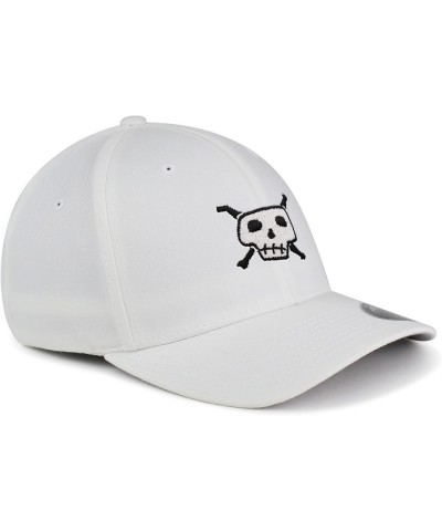 Flexfit Pirate Skull Embroidered Baseball Cap Cute White $17.99 Baseball Caps