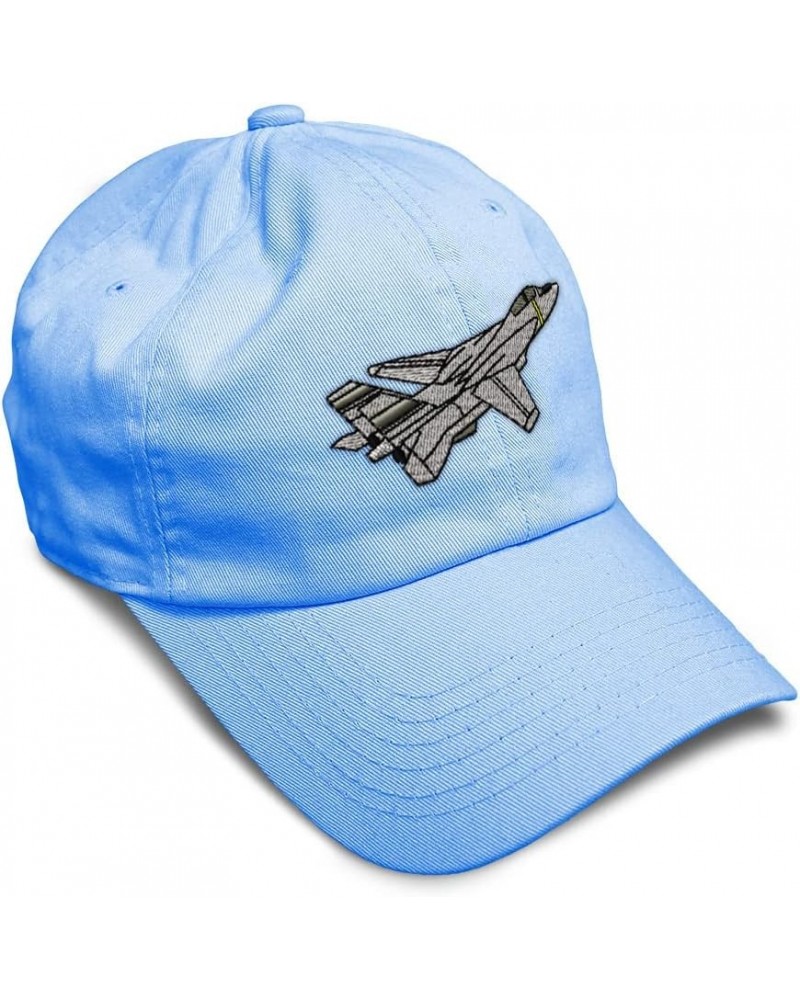 Soft Baseball Cap F-14 Tomcat B Embroidery Airplane F-14 Tomcat Twill Cotton Dad Hats for Men & Women Light Blue Design Only ...