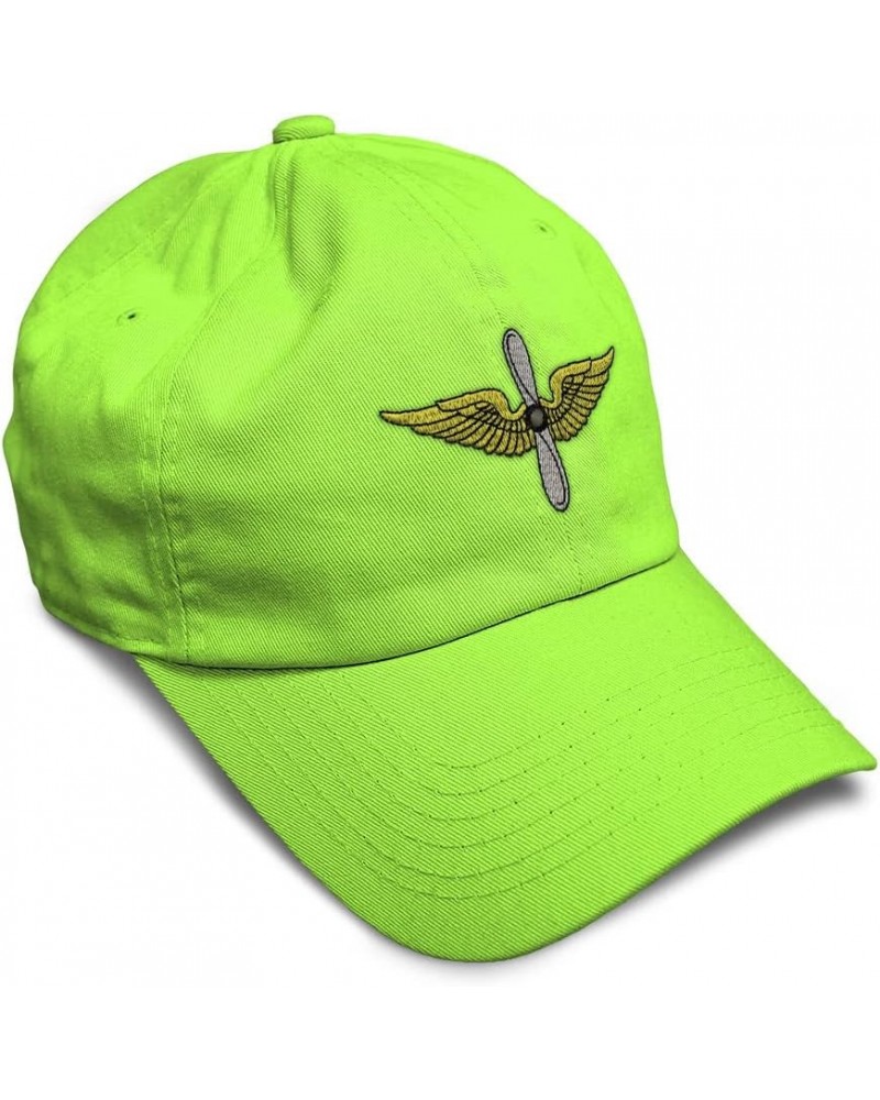 Soft Baseball Cap Army Aviation Embroidery Insignias Cotton Dad Hats for Men & Women Lime Design Only $13.50 Baseball Caps