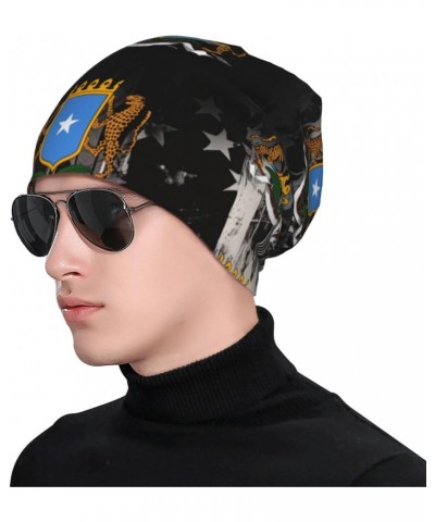 Coat of arms of Somalia Eco-Chic Knit Hats Fashionable Functionality for Modern Living Black $14.19 Skullies & Beanies