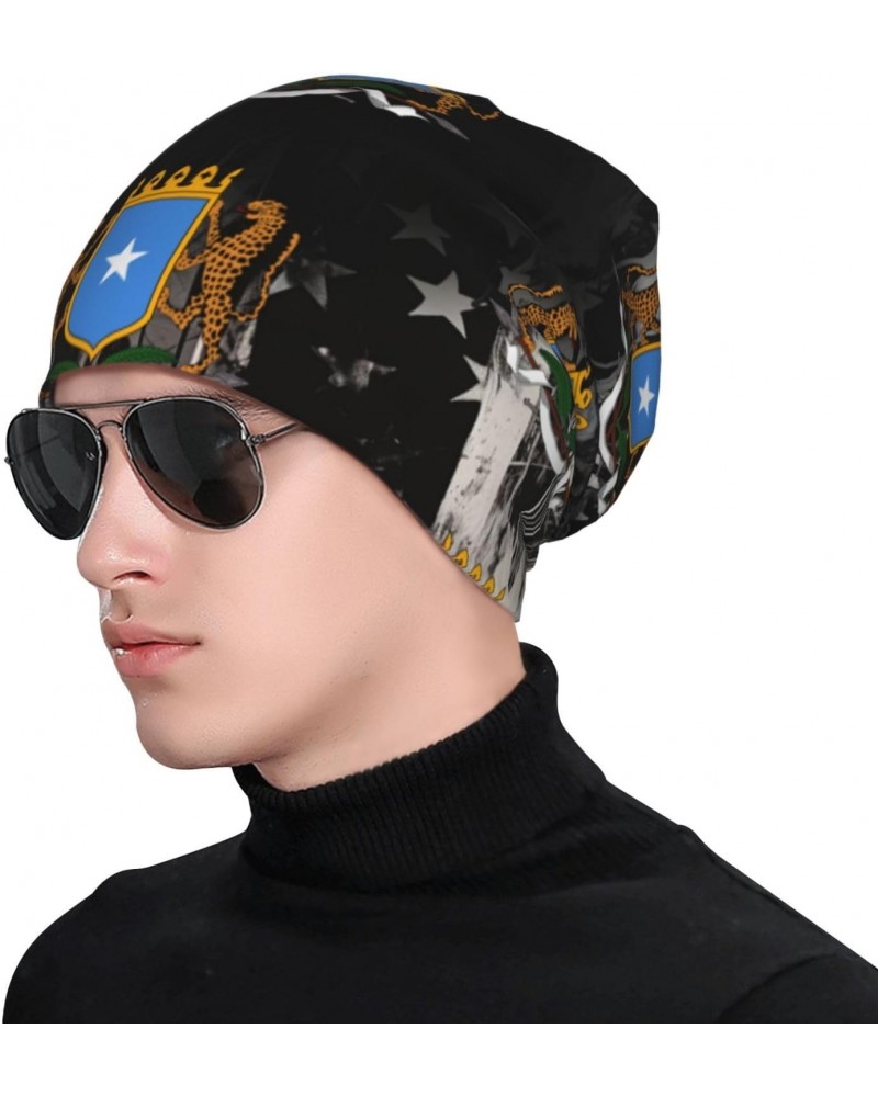 Coat of arms of Somalia Eco-Chic Knit Hats Fashionable Functionality for Modern Living Black $14.19 Skullies & Beanies