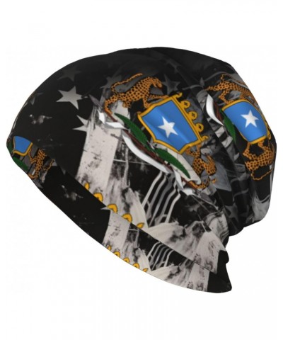 Coat of arms of Somalia Eco-Chic Knit Hats Fashionable Functionality for Modern Living Black $14.19 Skullies & Beanies