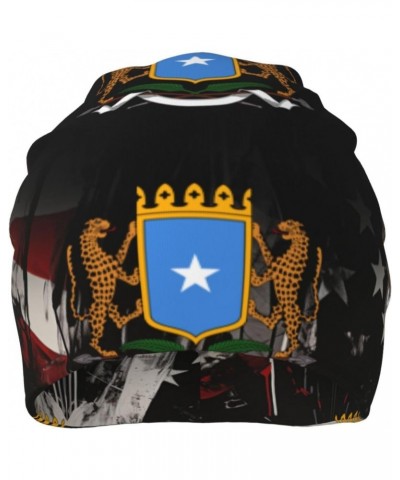 Coat of arms of Somalia Eco-Chic Knit Hats Fashionable Functionality for Modern Living Black $14.19 Skullies & Beanies