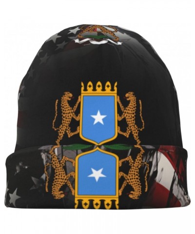 Coat of arms of Somalia Eco-Chic Knit Hats Fashionable Functionality for Modern Living Black $14.19 Skullies & Beanies