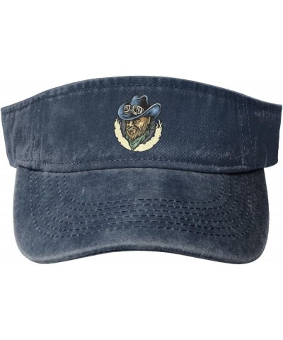 Cool Men Sun Visor Hats for Women Men Sun Hat Cotton Golf Hat Vintage Baseball Cap Navy Blue $13.79 Visors