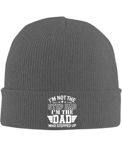 I'm Not A Stepdad I Am The Dad That Stepped Up Beanie Men Slouchy Knit Skull Cap Black Warm Winter Ski Stocking Hats Deep Hea...