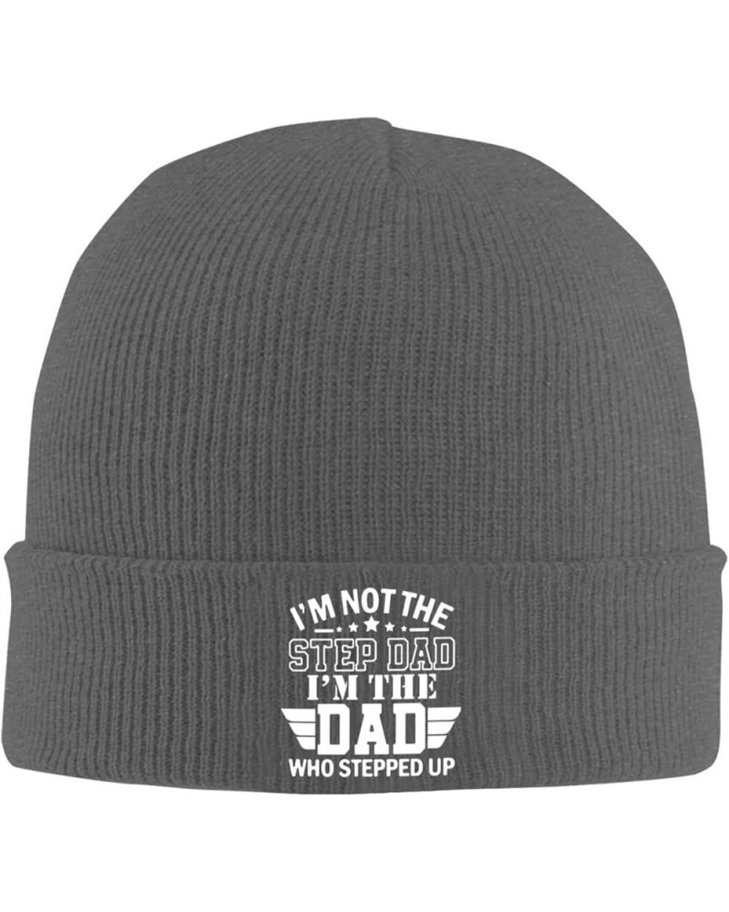 I'm Not A Stepdad I Am The Dad That Stepped Up Beanie Men Slouchy Knit Skull Cap Black Warm Winter Ski Stocking Hats Deep Hea...