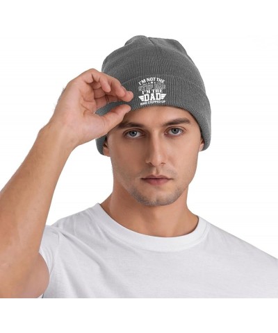 I'm Not A Stepdad I Am The Dad That Stepped Up Beanie Men Slouchy Knit Skull Cap Black Warm Winter Ski Stocking Hats Deep Hea...