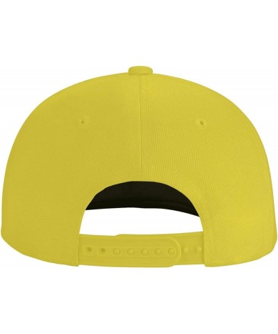 Snapback Hats for Men Women,Fashion Baseball Cap,Hip Hop Flat Bill Brim Adjustable Dad Hats Yellow $10.23 Baseball Caps