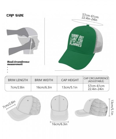 turnss Out i Like You More thans i Originally plannedd Cap Camp hat Apricot Mens Baseball Cap Gifts for Daughter Golf Green $...