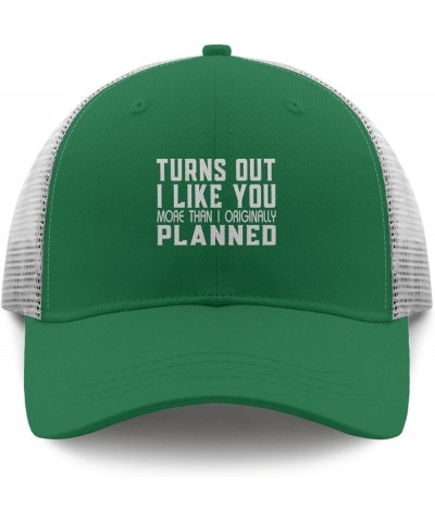 turnss Out i Like You More thans i Originally plannedd Cap Camp hat Apricot Mens Baseball Cap Gifts for Daughter Golf Green $...