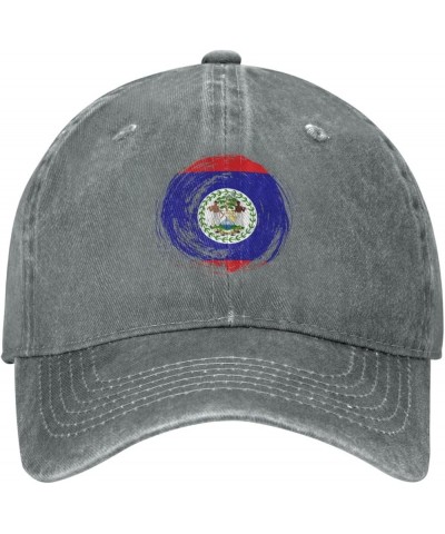 Brush Circle Belize Flag Baseball Cap Casquette Hat Gray $11.80 Baseball Caps