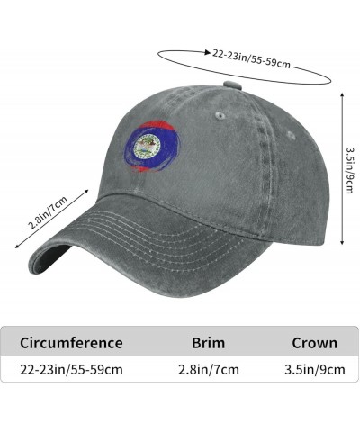 Brush Circle Belize Flag Baseball Cap Casquette Hat Gray $11.80 Baseball Caps