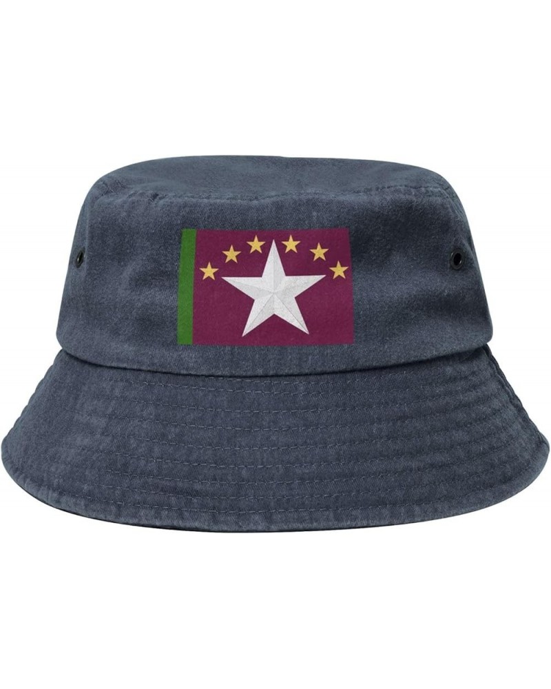 Flag of Traverse City Bucket Hat for Women Men Summer Travel Sun Hat Outdoor Cap Funny Bucket Hats Navy Blue $13.73 Bucket Hats