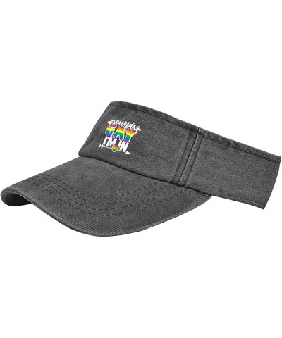 Sounds Gay I'm in Hat Sun Visor for Adult Sun Visors Lightweight Running Hat Allblack $9.49 Visors