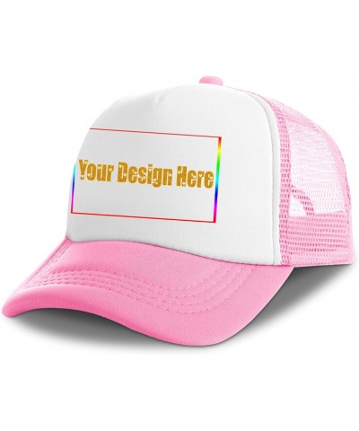 Customized Sun Hats with Logo Your Design Here Curved Mesh Hat Independence Day Gifts Pink 0 $13.10 Visors