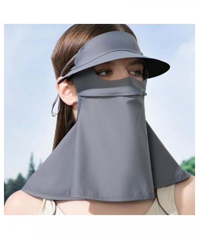 Face Mask for Sun Protection Women and Men,Balaclava with Brim Face Mask Sun UV Protection Neck Full Face Scarf Cover Dark Gr...