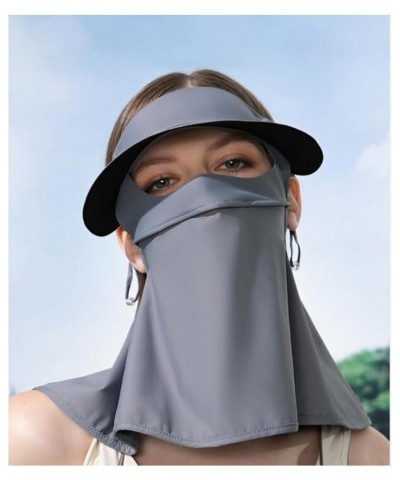 Face Mask for Sun Protection Women and Men,Balaclava with Brim Face Mask Sun UV Protection Neck Full Face Scarf Cover Dark Gr...