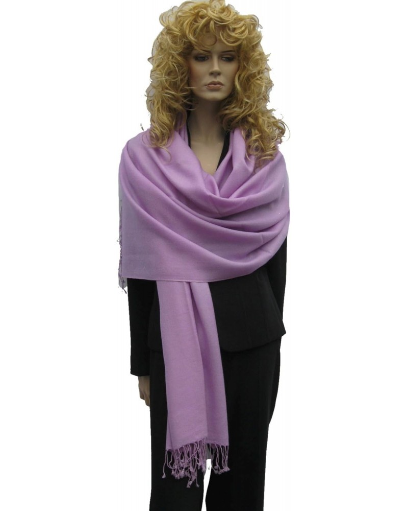 Solid Pashmina Shawl, Scarf, Wrap & Stole (Large size) Lilac $17.64 Scarves