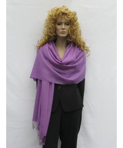 Solid Pashmina Shawl, Scarf, Wrap & Stole (Large size) Lilac $17.64 Scarves