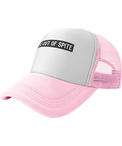 Men Women Baseball Cap Adjustable Alive Out of Spite Mesh Trucker Cap Classic Dad Hat Pink $10.67 Baseball Caps