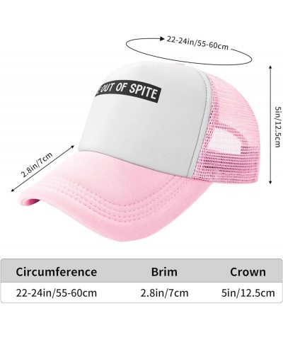 Men Women Baseball Cap Adjustable Alive Out of Spite Mesh Trucker Cap Classic Dad Hat Pink $10.67 Baseball Caps