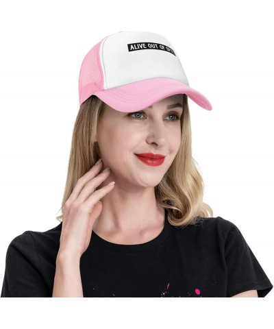 Men Women Baseball Cap Adjustable Alive Out of Spite Mesh Trucker Cap Classic Dad Hat Pink $10.67 Baseball Caps