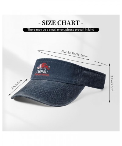 i Support Canadian Truckers Sun Hat Sun Visor Hats for Women Men Baseball Cap Golf Hats Navy Blue $11.36 Visors