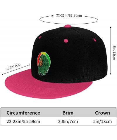 Lion's Head with Braid Snapback Hat for Men Women Baseball Cap Trucker Flat Bill Hats Dad Caps Pink $12.12 Baseball Caps