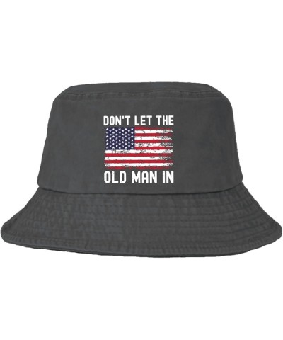 Don't LET Old Man in Bucket Hats Bucket Hat Vintage Men Hats Vacation Accessories for Travel Must Haves Wash Black $10.34 Buc...