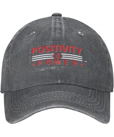 Positivity is Power Retro Baseball Cap for Women Men Baseball Hat Golf Dad Hats Deep Heather $11.16 Baseball Caps