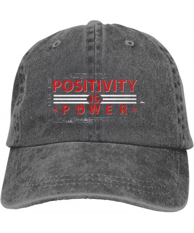 Positivity is Power Retro Baseball Cap for Women Men Baseball Hat Golf Dad Hats Deep Heather $11.16 Baseball Caps