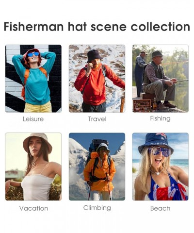 2024 Bucket Hat Travel Beach Sun Hats,Packable Fishing Cap for Women Men Multicolor_2 $22.56 Bucket Hats