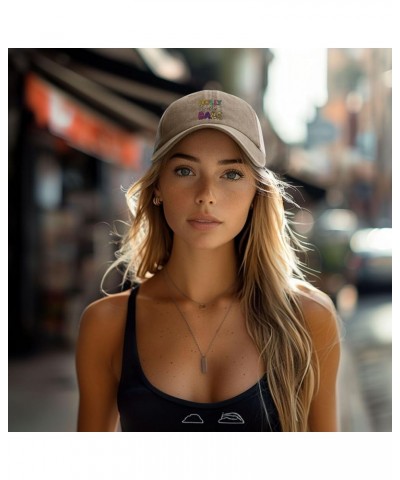 Holly Jolly Babe Baseball Cap for Women Mens Hats Retro Mesh Caps Dad Hat Natural $12.38 Baseball Caps