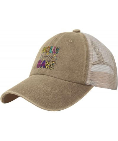 Holly Jolly Babe Baseball Cap for Women Mens Hats Retro Mesh Caps Dad Hat Natural $12.38 Baseball Caps