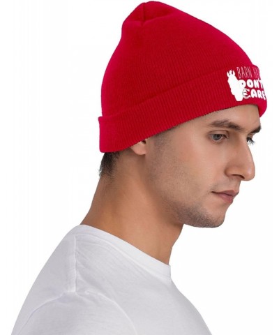 Barn Hair Don't Care Beanie Hat Skull Knit Warm Cap Women Men Soft Stretch for Winter5 Red $16.18 Skullies & Beanies