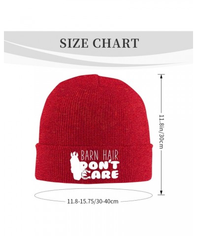 Barn Hair Don't Care Beanie Hat Skull Knit Warm Cap Women Men Soft Stretch for Winter5 Red $16.18 Skullies & Beanies