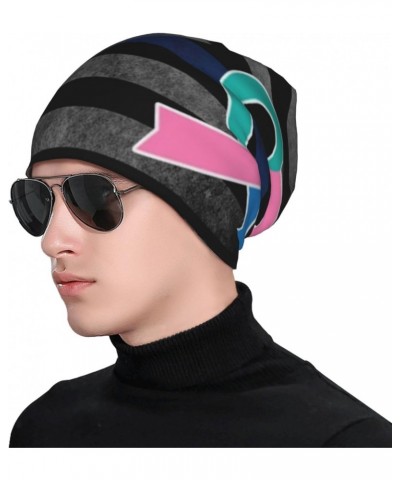 Thyroid Cancer Awareness Ribbon Beanie Skull Cap Warm Knit Slouchy Hat for Women Men Black $11.84 Skullies & Beanies