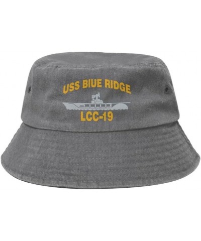 USS Blue Ridge Lcc 19 22 Flag-Vintage Fisherman hat Sandwich hat Cowboy hat Baseball Cap Gray $19.25 Baseball Caps