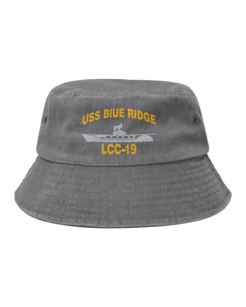 USS Blue Ridge Lcc 19 22 Flag-Vintage Fisherman hat Sandwich hat Cowboy hat Baseball Cap Gray $19.25 Baseball Caps