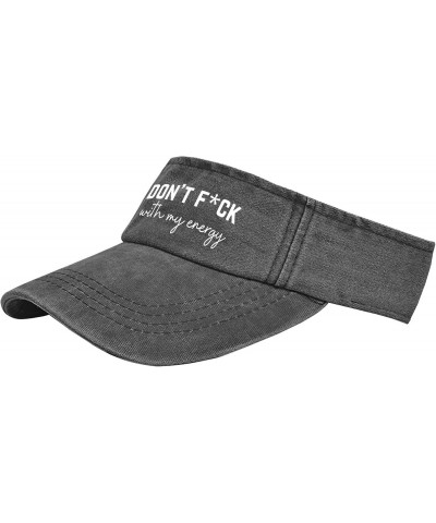 Don't F with My Energy Hat Sun Visor for Teens Running Caps Stylish Golf Cap $11.96 Visors