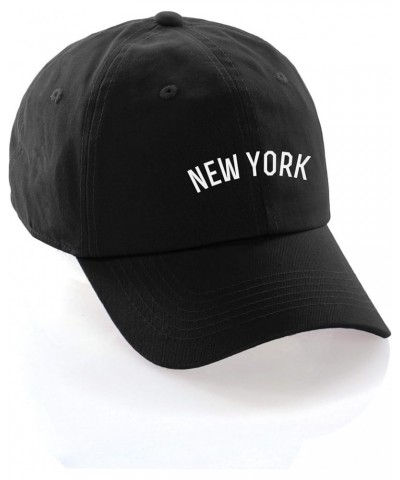 USA Cities Baseball Dad Hat Cap Cotton Unstructure Low Profile Strapback New York Black White $12.21 Baseball Caps