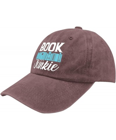 Sun hat Book Book Junkie Running hat Mountain hat Gifts for Him Golf Hat Suitable for Vacation Wine Red $11.99 Sun Hats