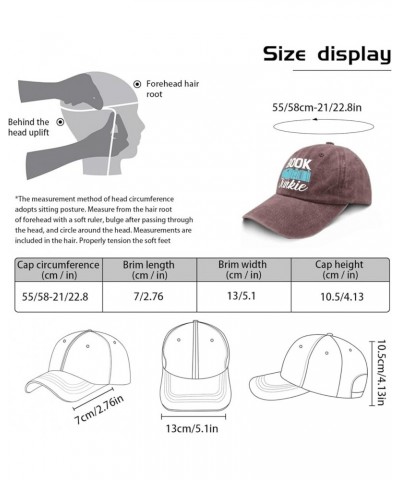 Sun hat Book Book Junkie Running hat Mountain hat Gifts for Him Golf Hat Suitable for Vacation Wine Red $11.99 Sun Hats