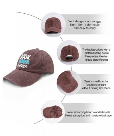 Sun hat Book Book Junkie Running hat Mountain hat Gifts for Him Golf Hat Suitable for Vacation Wine Red $11.99 Sun Hats