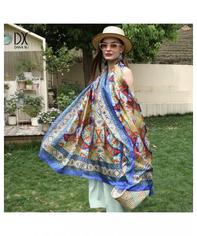 100% Mulberry Silk Pashmina Summer Scarf Extra Large Shawls And Wraps For Evening Dress Women Travel Floral Blanket 70 Multic...